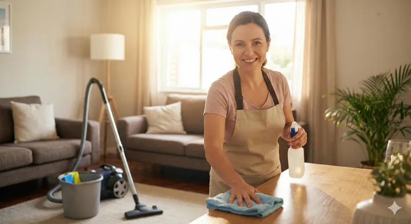 Schoonmaker aan het werk - vergelijk en bespaar op schoonmaakdiensten