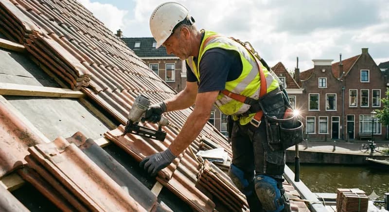 Dakdekker aan het werk - vergelijk prijzen en bespaar op dakwerk